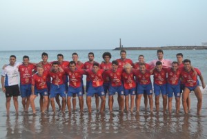 The Lanzarote squad on Las Cucharas beach, Costa Teguise